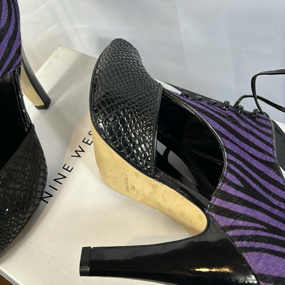 Nine West Black and Purple 4” Heels Size 9M - Picture 7 of 9
